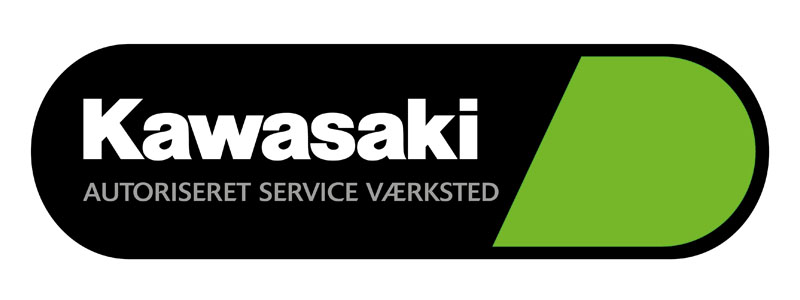 Grønt og sort Kawasaki logo