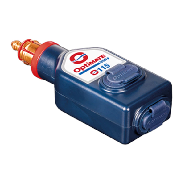 Optimate Dobbelt USB lader, Lige